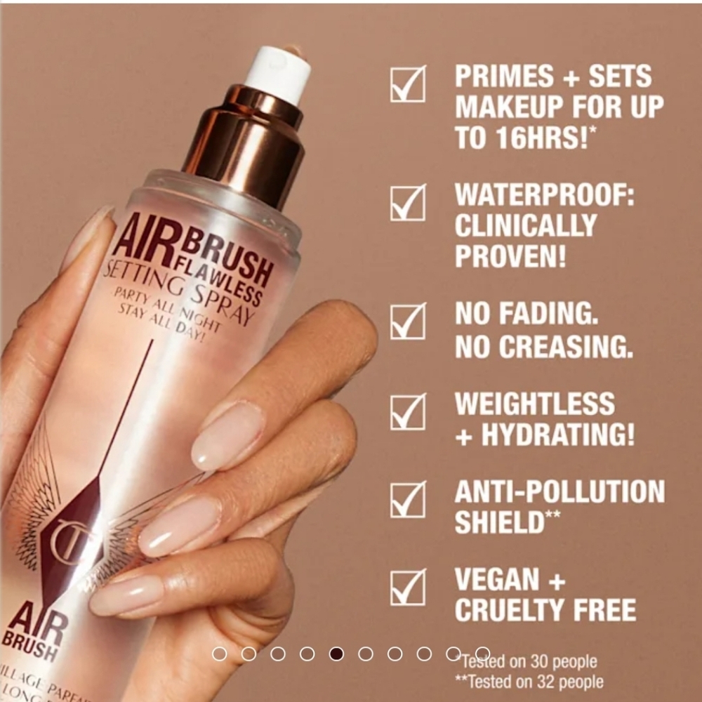 NIB $40 Charlotte Tilbury AIRBRUSH FLAWLESS SETTING SPRAY  100 ML - Picture 5 of 7